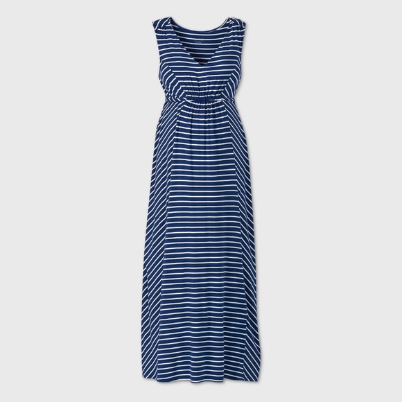 Isabel Maternity by Ingrid & Isabel Dresses & Skirts - Women's Striped Tank Maternity Dress Blue/White